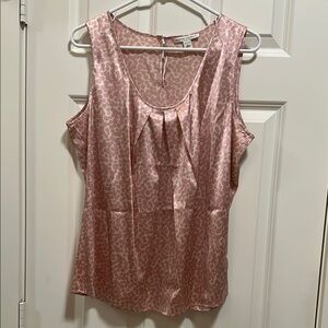 Banana Republic Pink Patterned Sleeveless Blouse